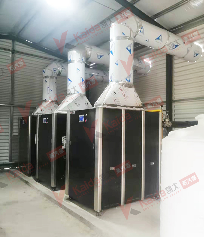 山东某食品厂三台1吨超低氮变频蒸汽源安装调试完毕