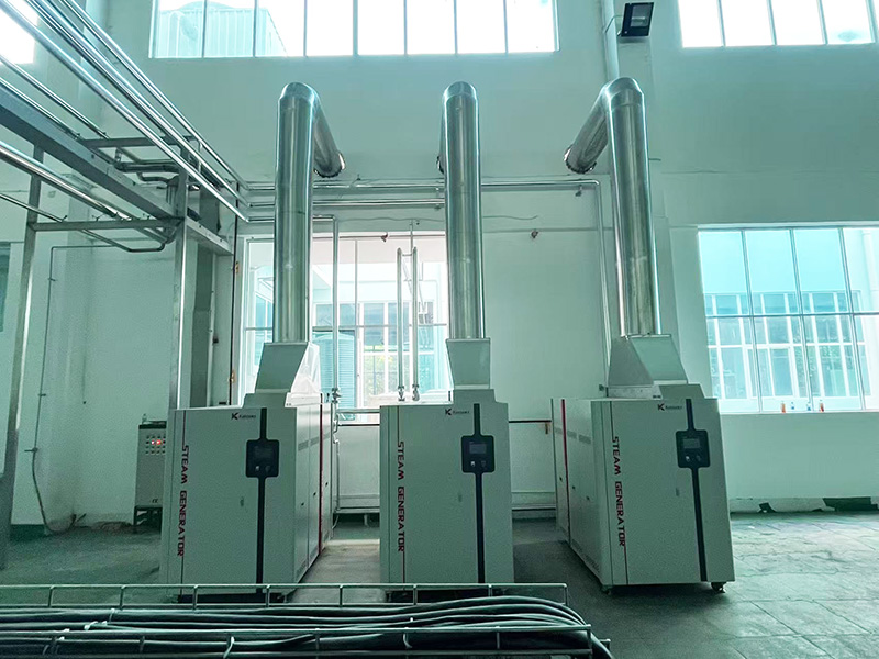 云南某饮料厂3台1.3吨凯大变频蒸汽发生器项目